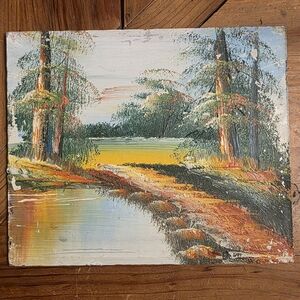 Serene Landscape Oil Painting 9.5x8"